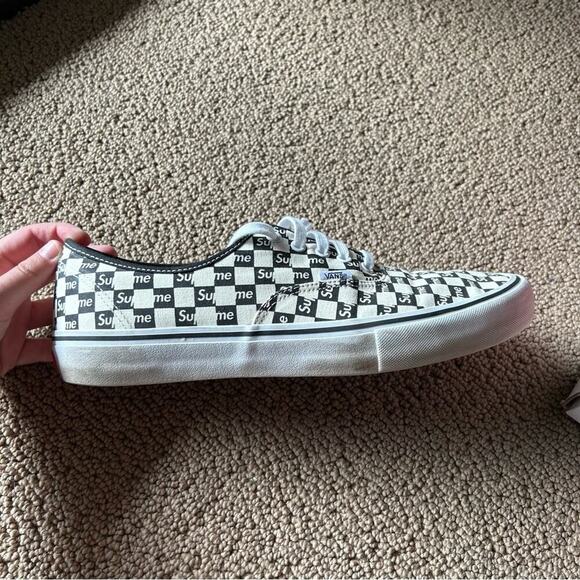 Supreme x Vans Authentic Pro Black White Checkered Sneakers Men’s 13 - Picture 9 of 13